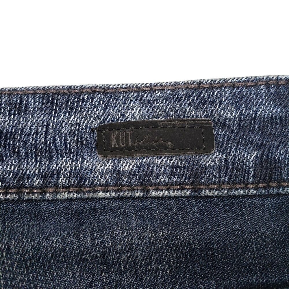 Kut from the Kloth Stevie Straight Leg Jeans Womens 8 Hemmed Mid Rise - Picture 8 of 11